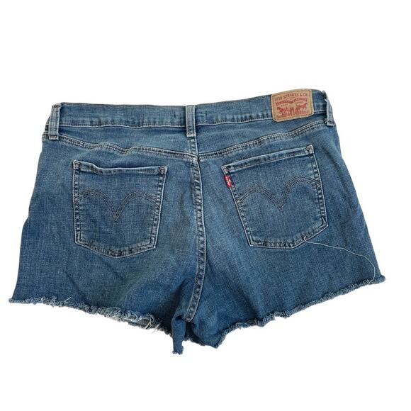 Levi's 33 mid length denim short fray raw hem SH2 2532 - Picture 1 of 13